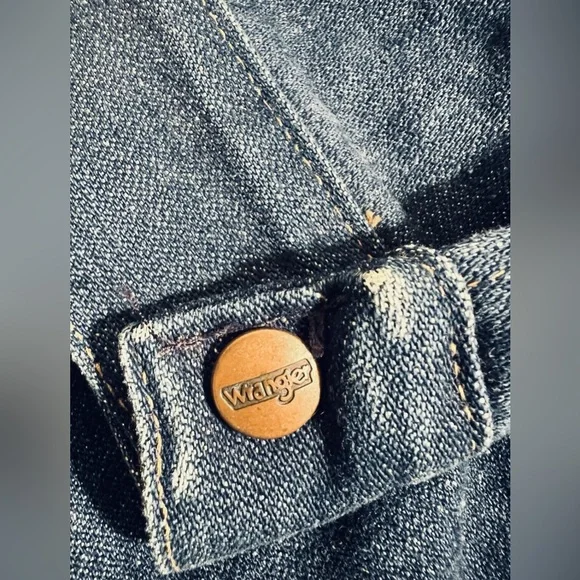 Vintage Wrangler Jacket Rainbow Tag  Jean Western Cowboy - Picture 10 of 13